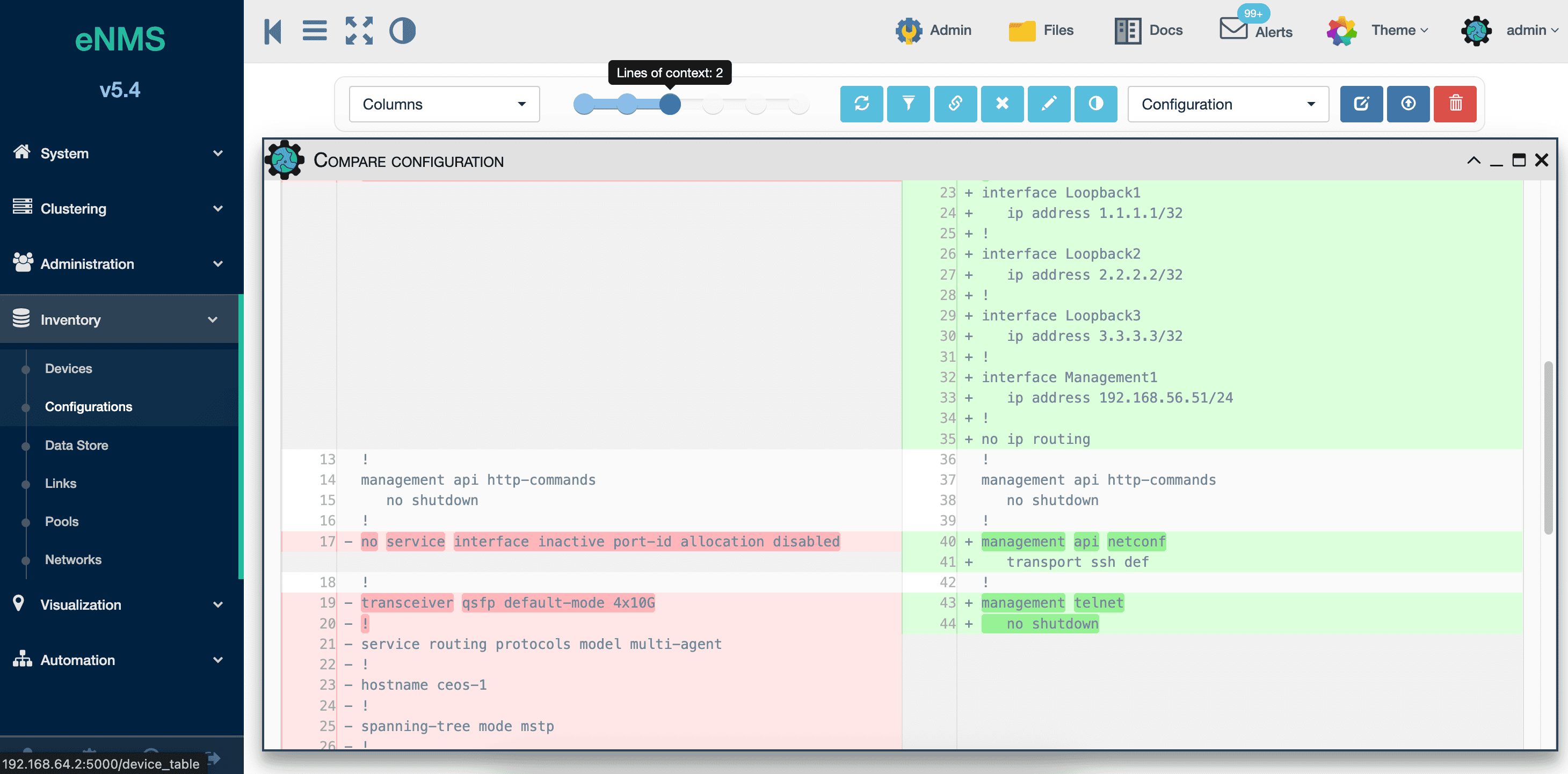 Configuration Diff